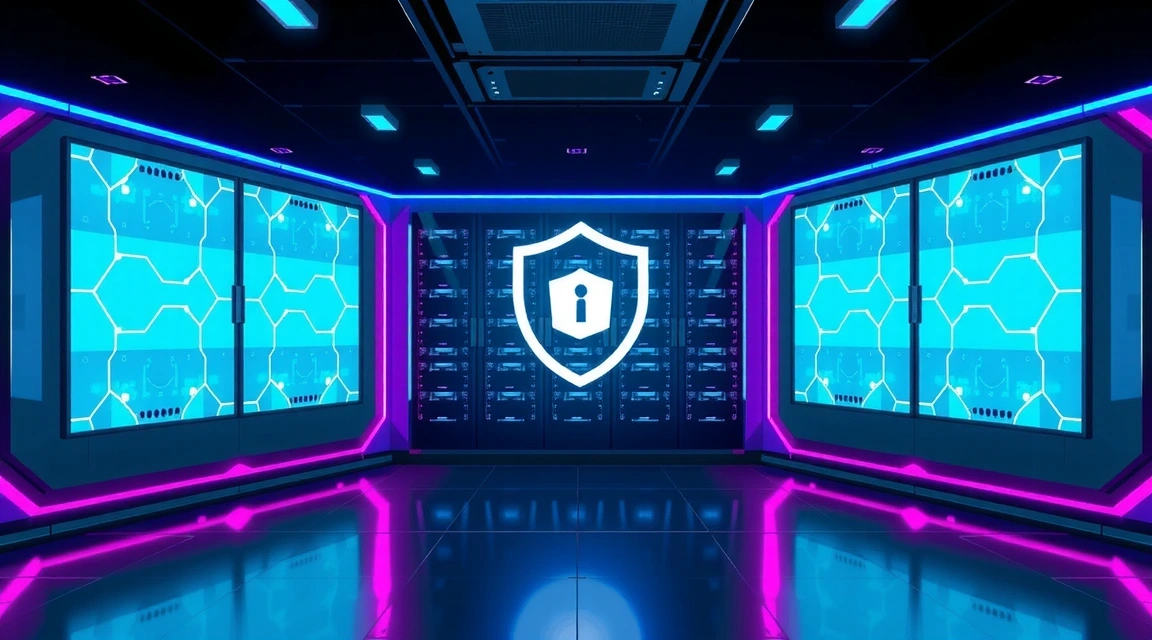 Illustration of a fortified digital data center