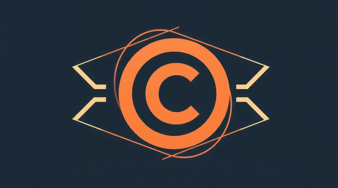 Copyright symbol with creative elements, illustrating intellectual property