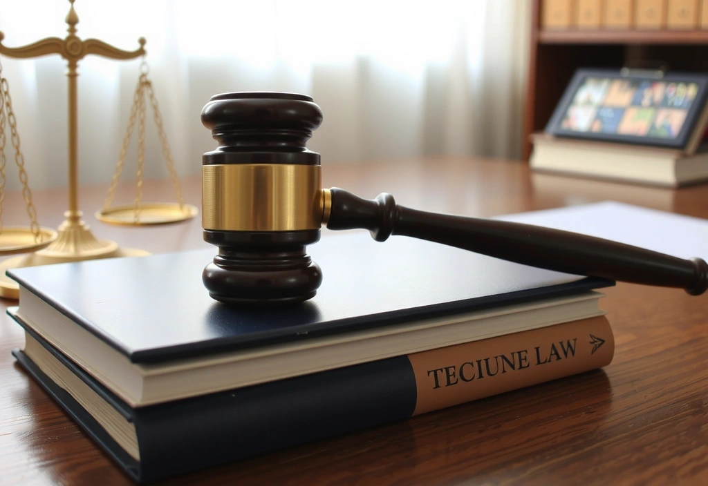 Gavel and legal books, symbolizing governing law